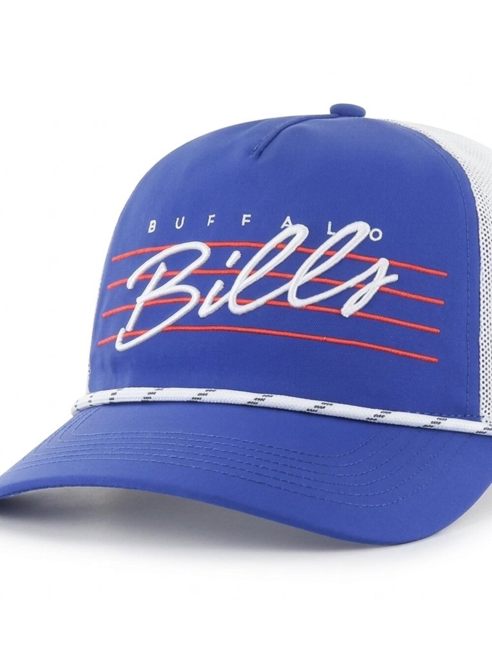 '47 Buffalo Bills Adjustable Hat Downburst Relaxed Hitch Trucker Royal/White NEW